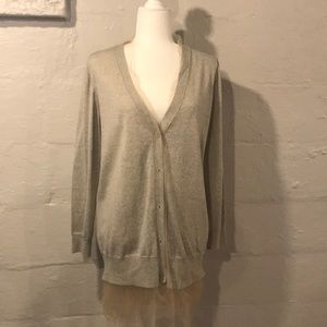 J.Crew Cardigan | M | 100% Merino Wool & Tulle